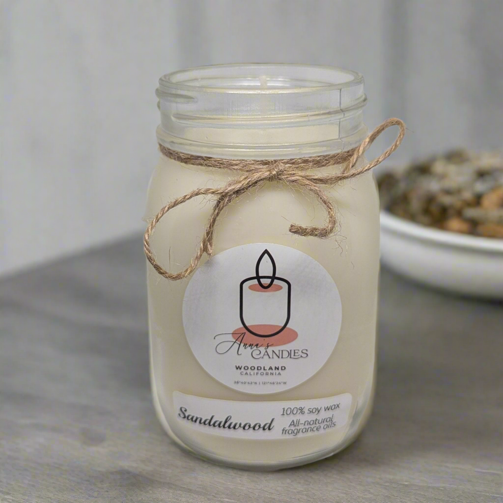 Sandalwood Soy Candle - Anna's Candles