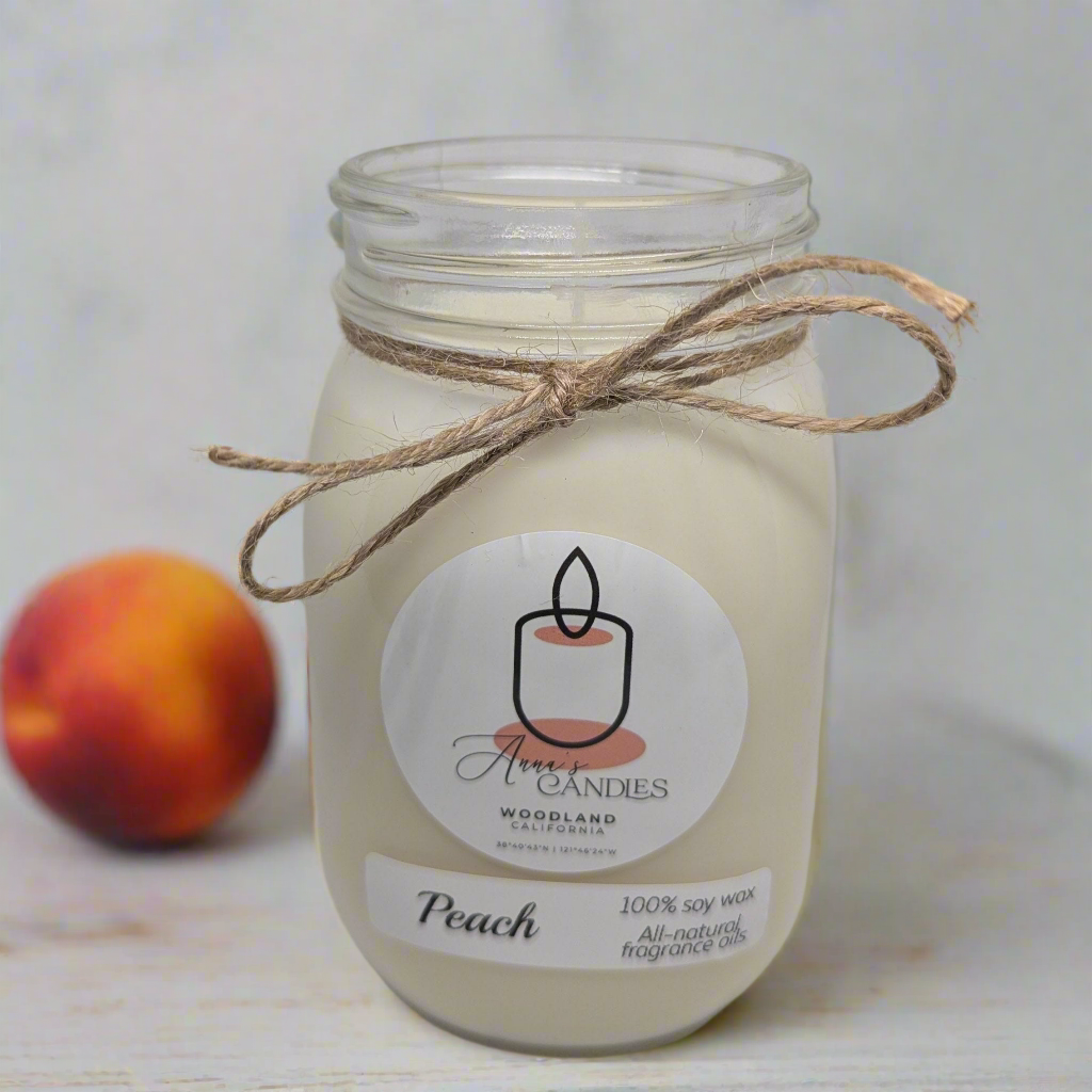 Peach Soy Candle - Anna's Candles
