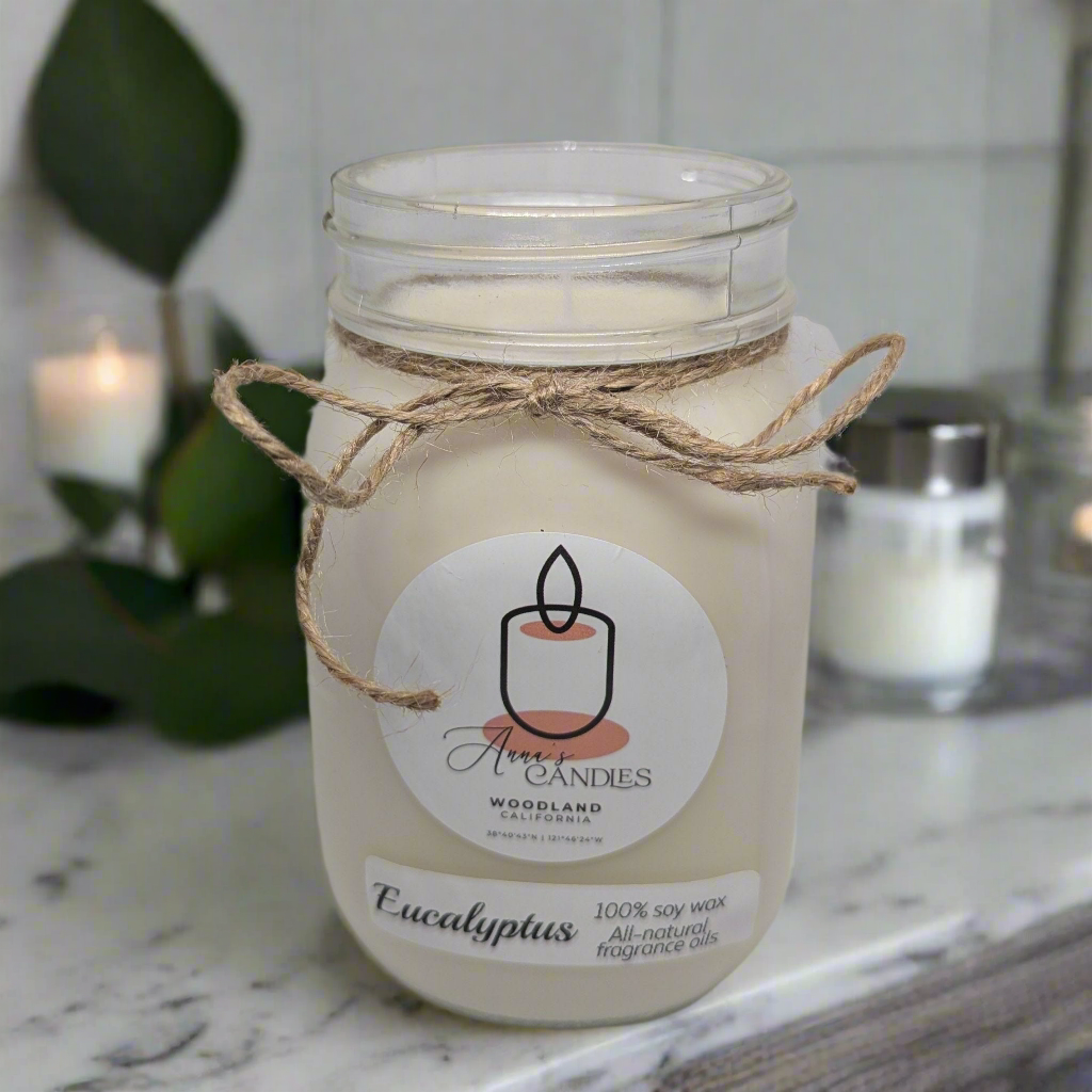 Eucalyptus Soy Candle - Anna's Candles