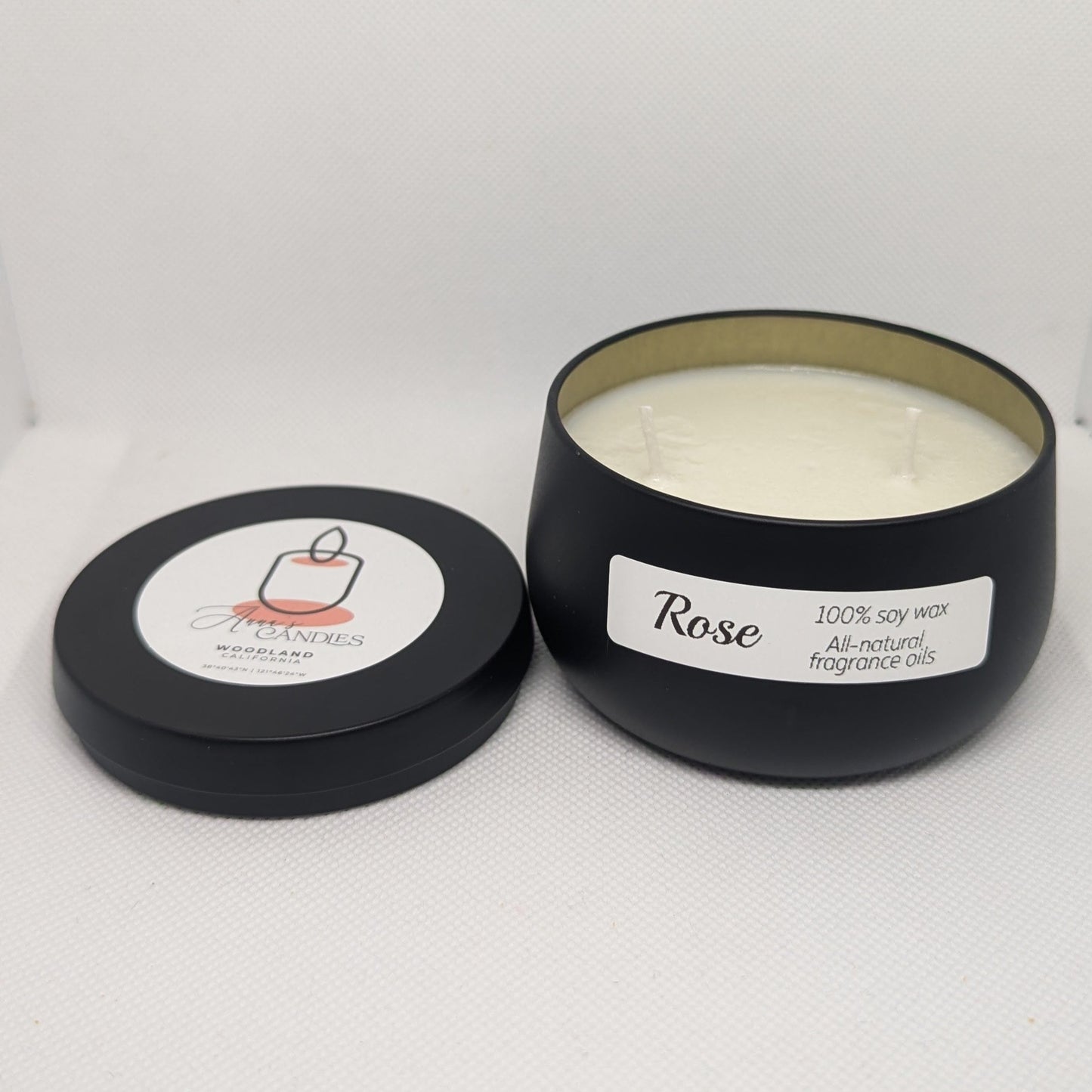 Rose Soy Candle - Anna's Candles