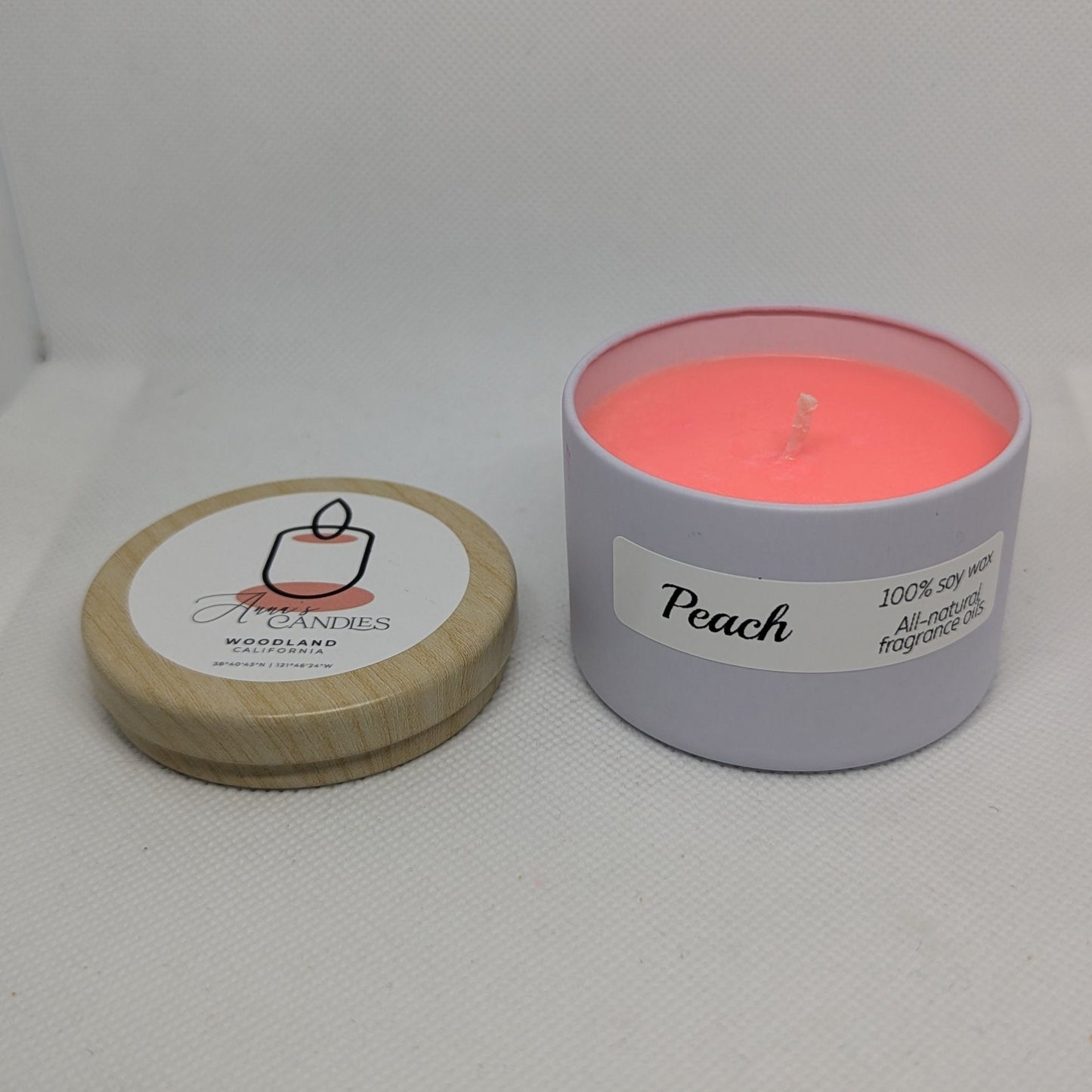 Peach Soy Candle - Anna's Candles