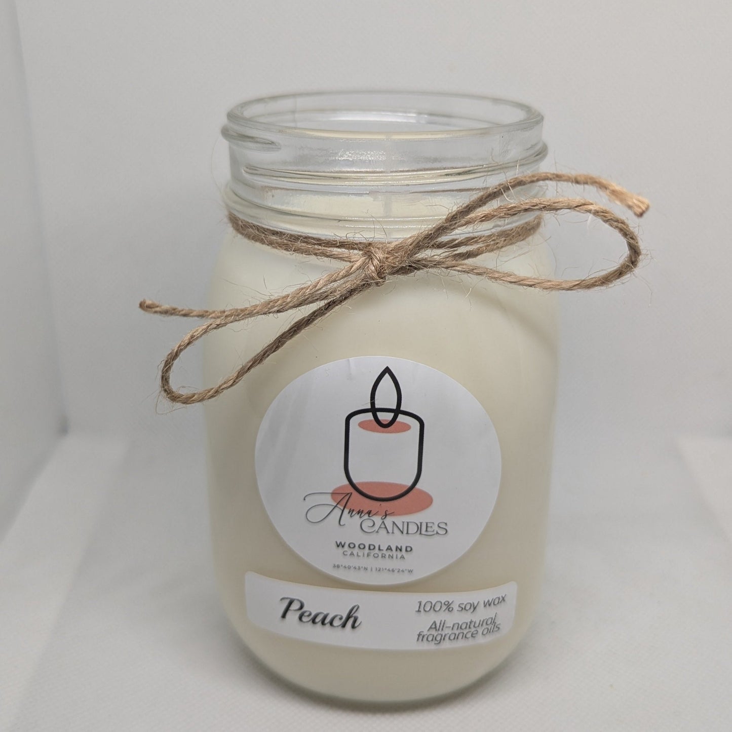 Peach Soy Candle - Anna's Candles