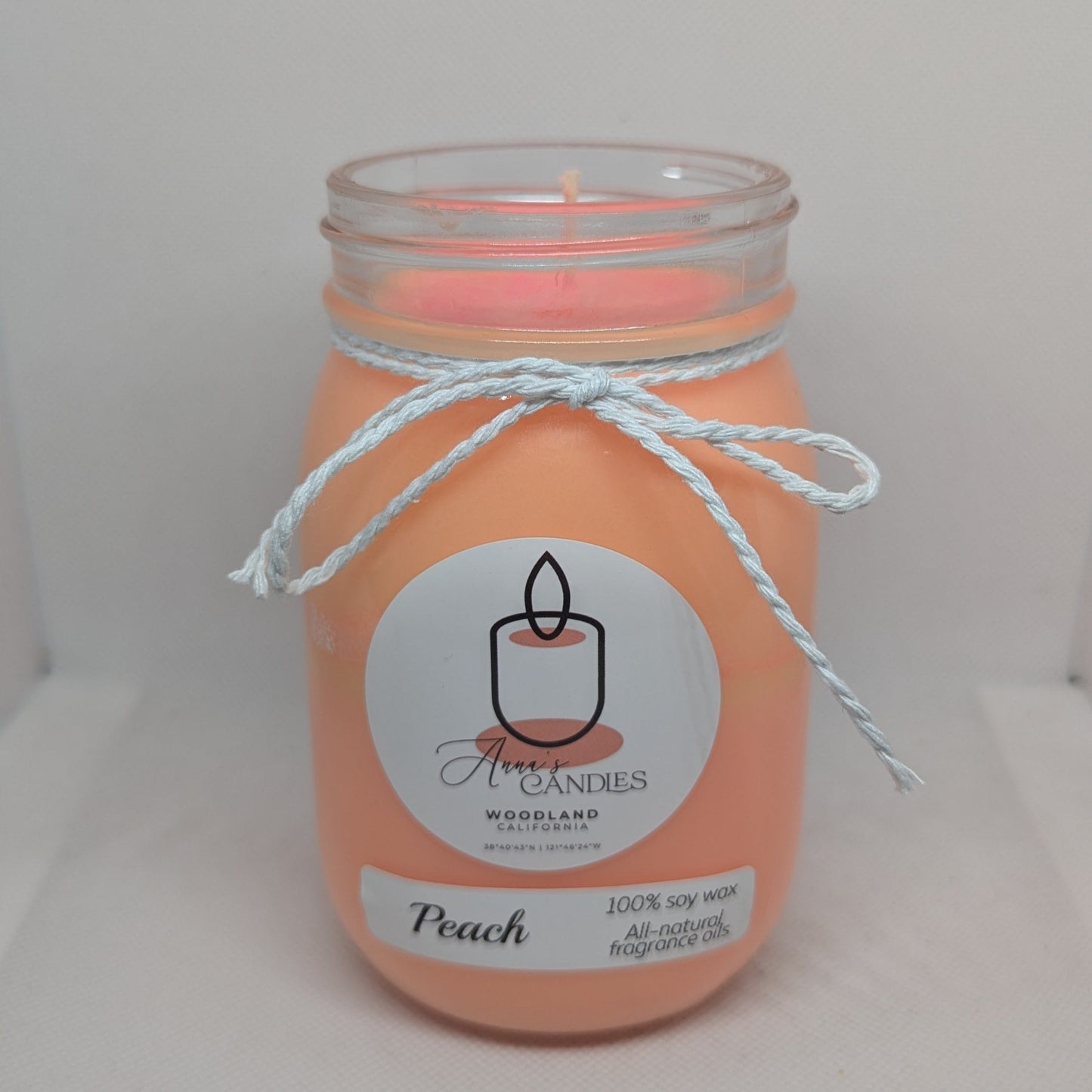 Peach Soy Candle - Anna's Candles