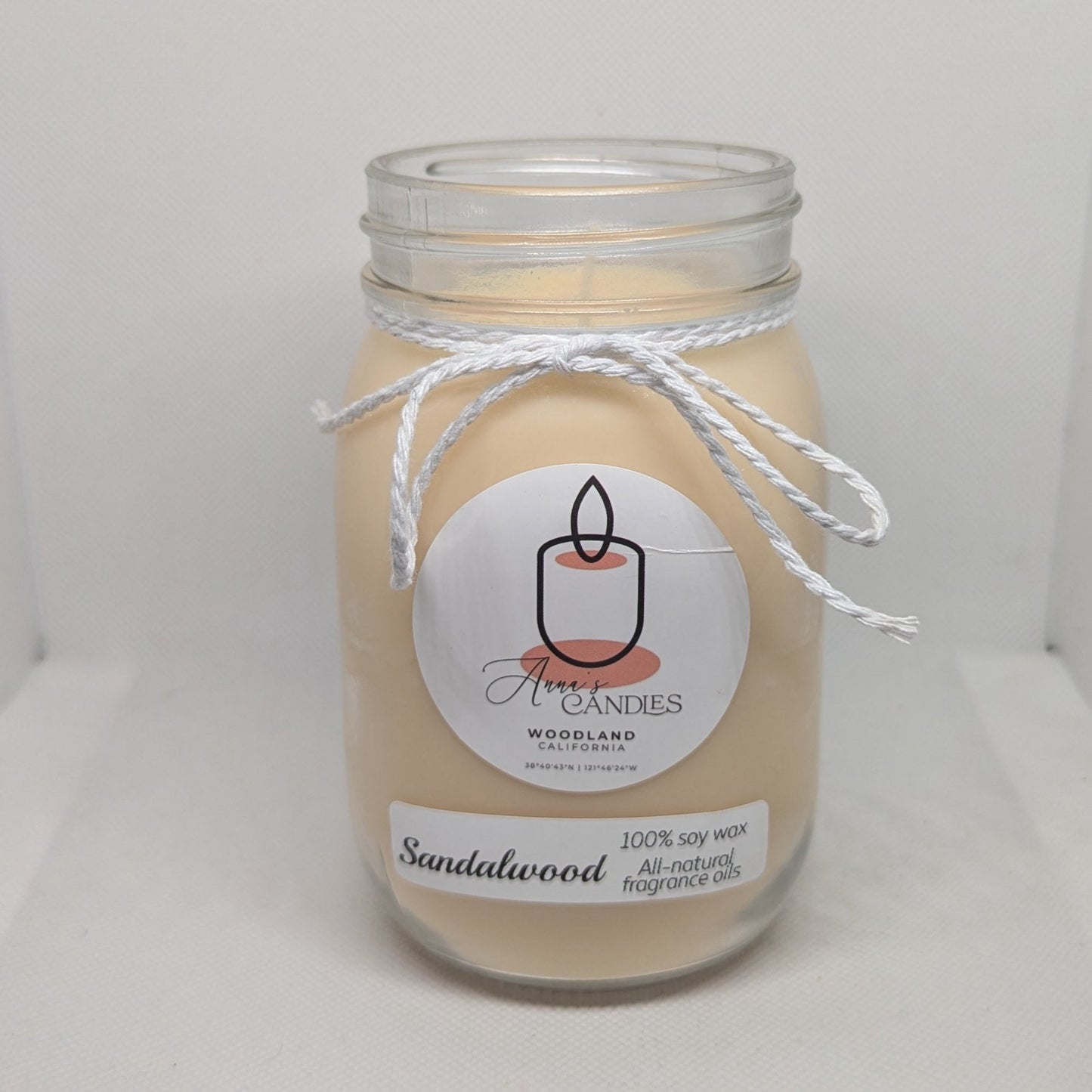 Sandalwood Soy Candle - Anna's Candles