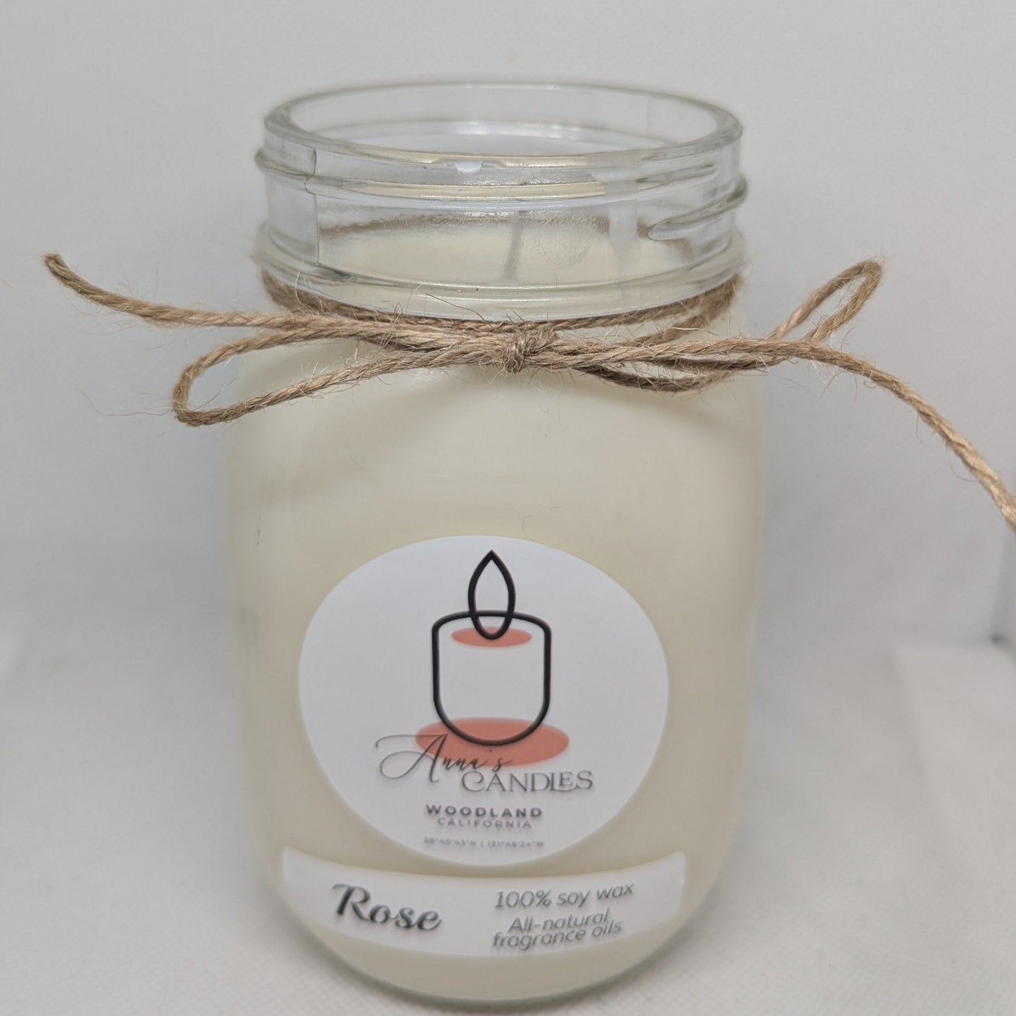 Rose Soy Candle - Anna's Candles