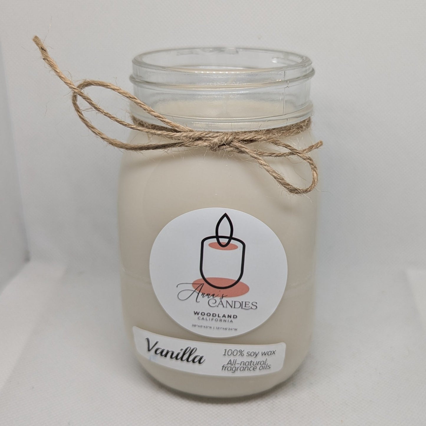 Vanilla Soy Candle - Anna's Candles